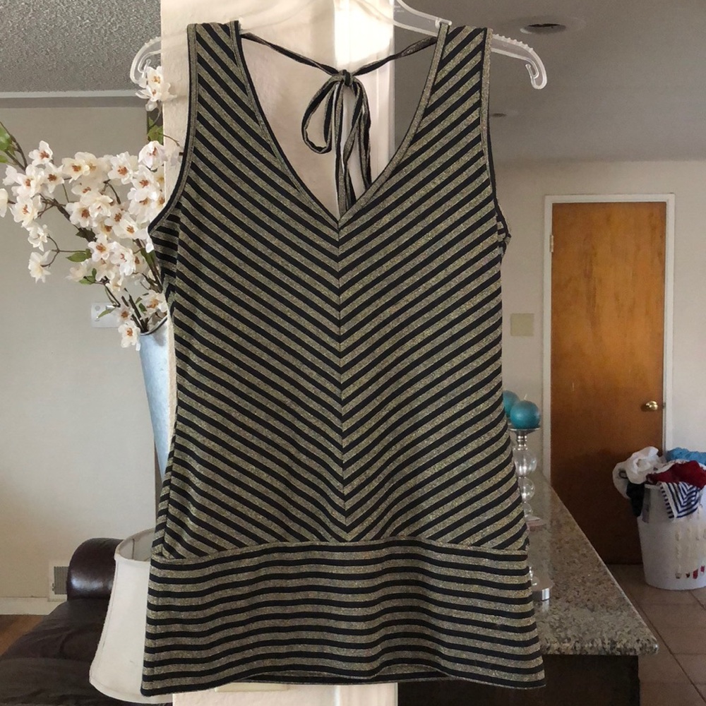 Black and gold tank top